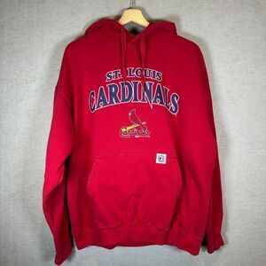 St Louis Cardinals Hoodie Mens XL Stitches Red MLB Baseball Fan Gear Vintage